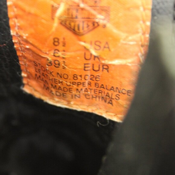 Harley Davidson Motorcycle 81026 Womens Leather Zip Boots Chunky Black 8.5 Biker - Picture 6 of 8